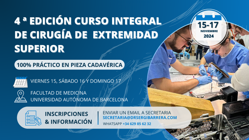 Curso integral de cirugía de extremidad superior de Institut de la Mà